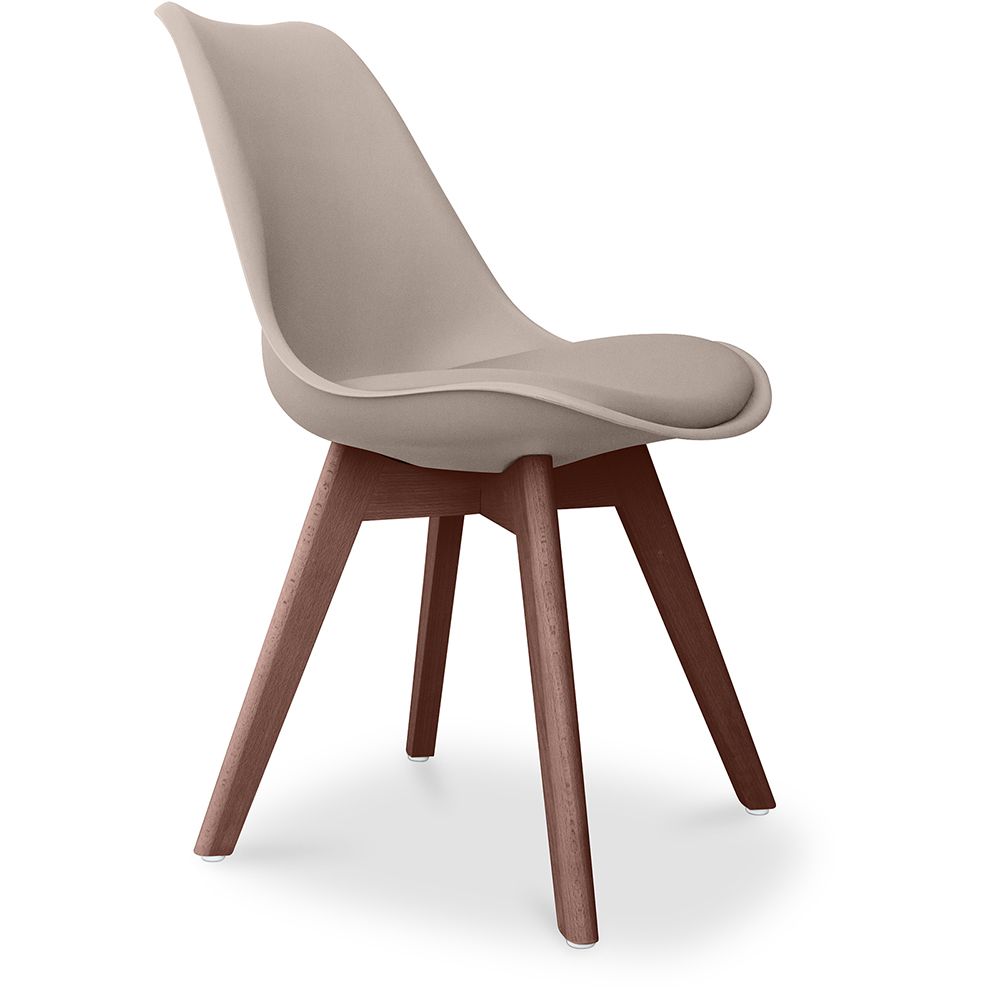  Buy Brielle Scandinavian design Premium Chair with cushion - Dark Legs Taupe 59953 - in the EU