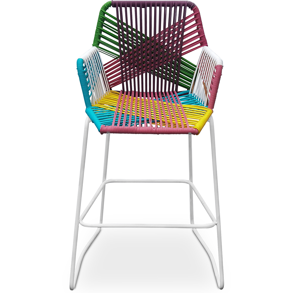  Buy Bar Stool Design Boho Bali Rattan Synthetic 75cm - Zane Multicolour 60005 - in the EU