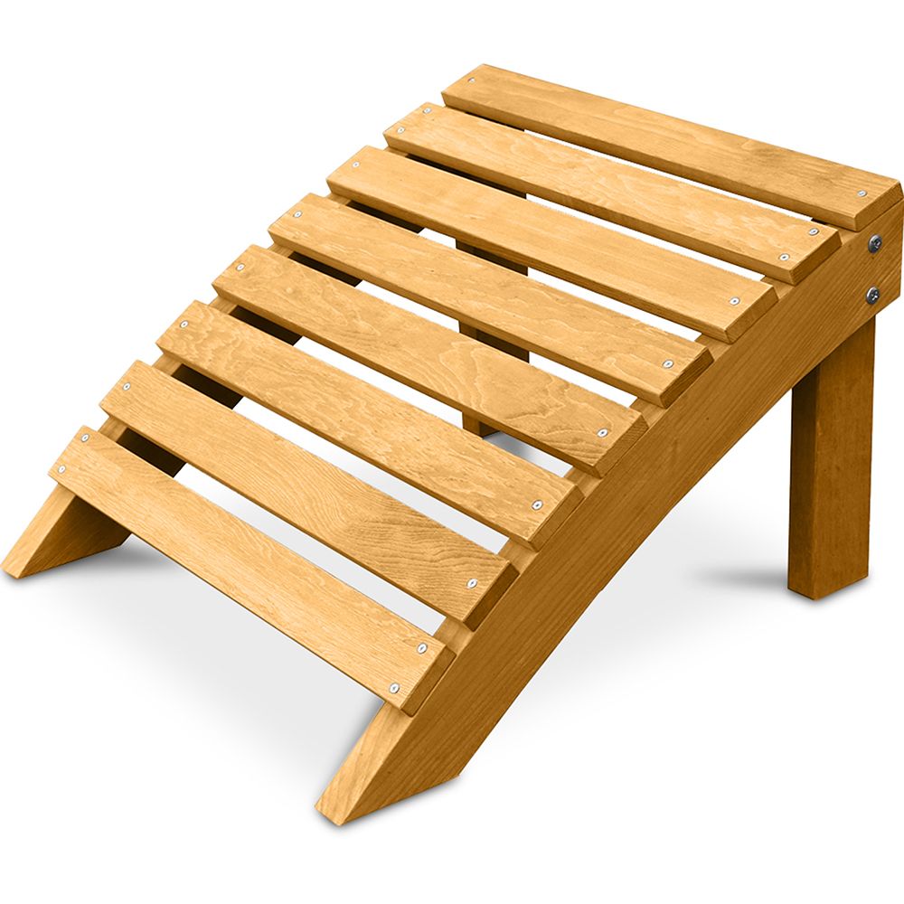  Buy Garden Chair Footrest Adirondack Wood Outdoor Furniture - Anela Natural wood 60006 - in the EU