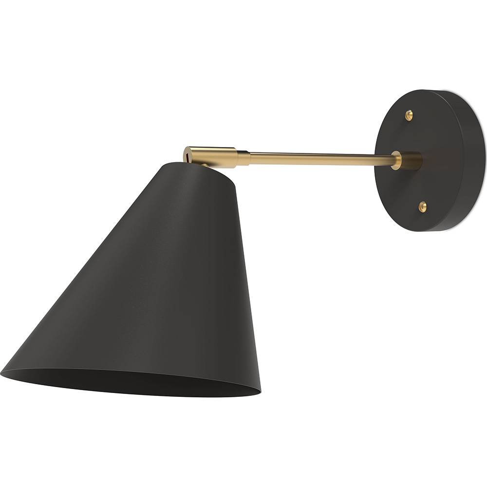  Buy Wall lamp with adjustable shade in scandinavian style, metal - Roser Black 60022 - in the EU