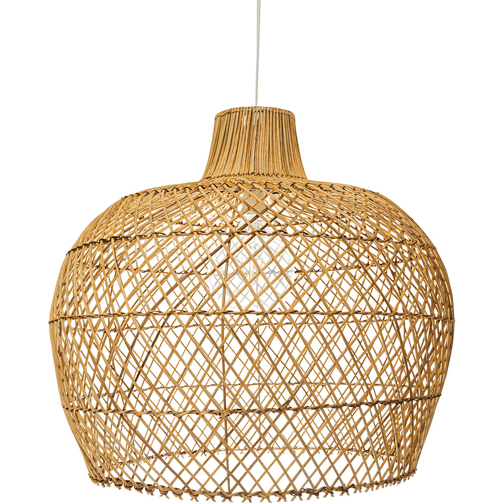  Buy Hanging Lamp Boho Bali Design Natural Rattan - Thian Natural wood 60029 - in the EU