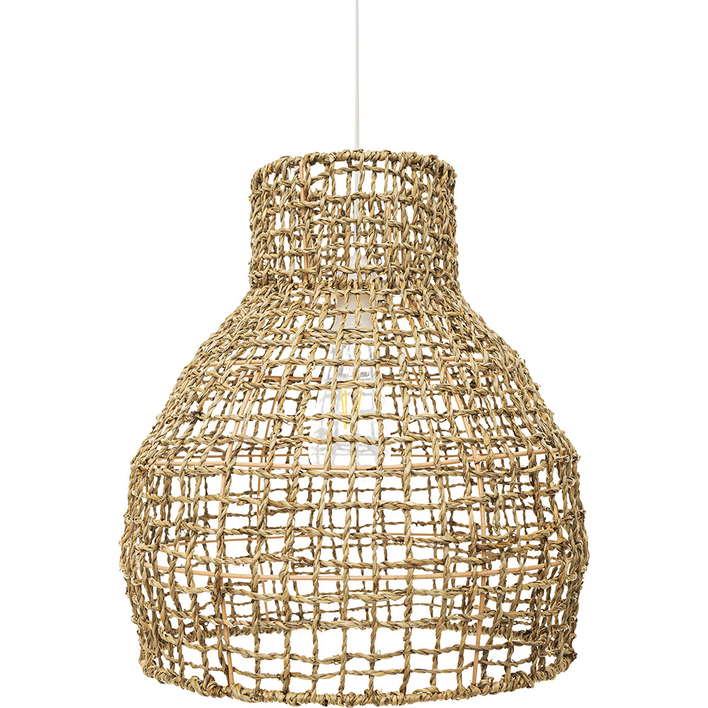  Buy Hanging Lamp Boho Bali Design Natural Rattan - Chi Natural wood 60031 - in the EU