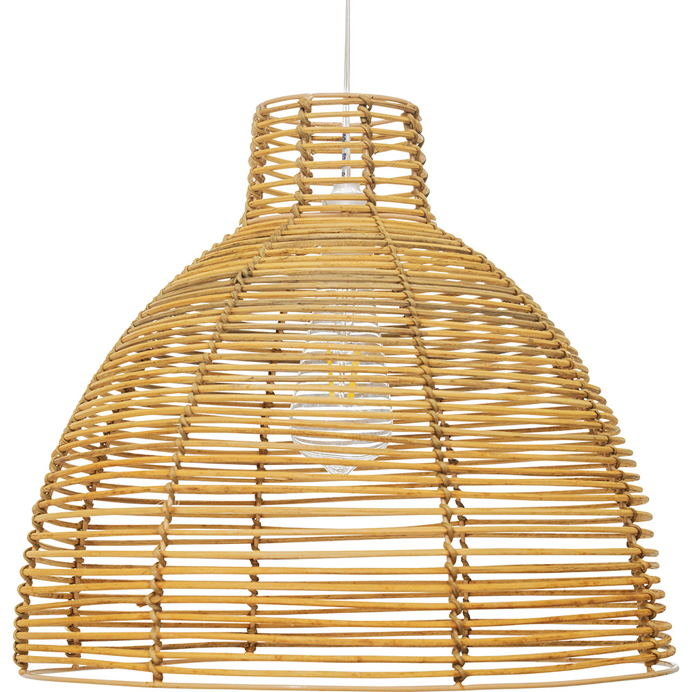  Buy Hanging Lamp Boho Bali Design Natural Rattan - Din Natural wood 60033 - in the EU