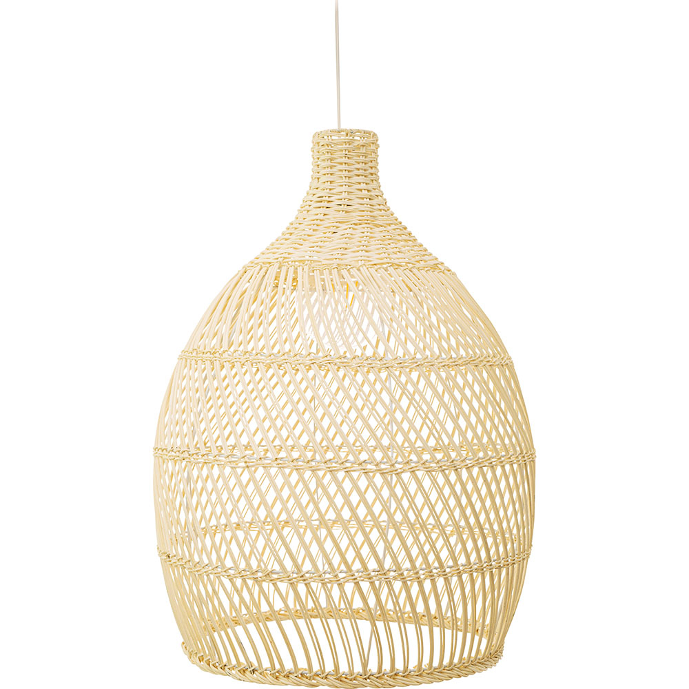  Buy Hanging Lamp Boho Bali Design Natural Rattan - Duc Natural wood 60039 - in the EU