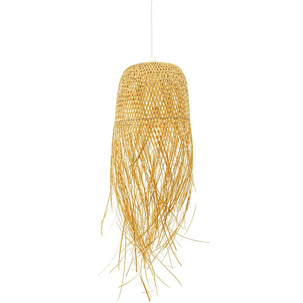  Buy Hanging Lamp Boho Bali Design Natural Bamboo - Luong Natural wood 60048 - in the EU