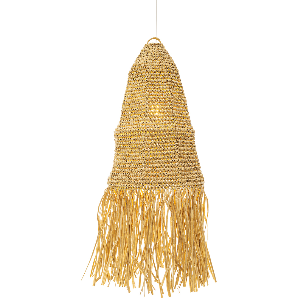  Buy Hanging Lamp Boho Bali Design Natural Raffia - Cai Natural wood 60052 - in the EU