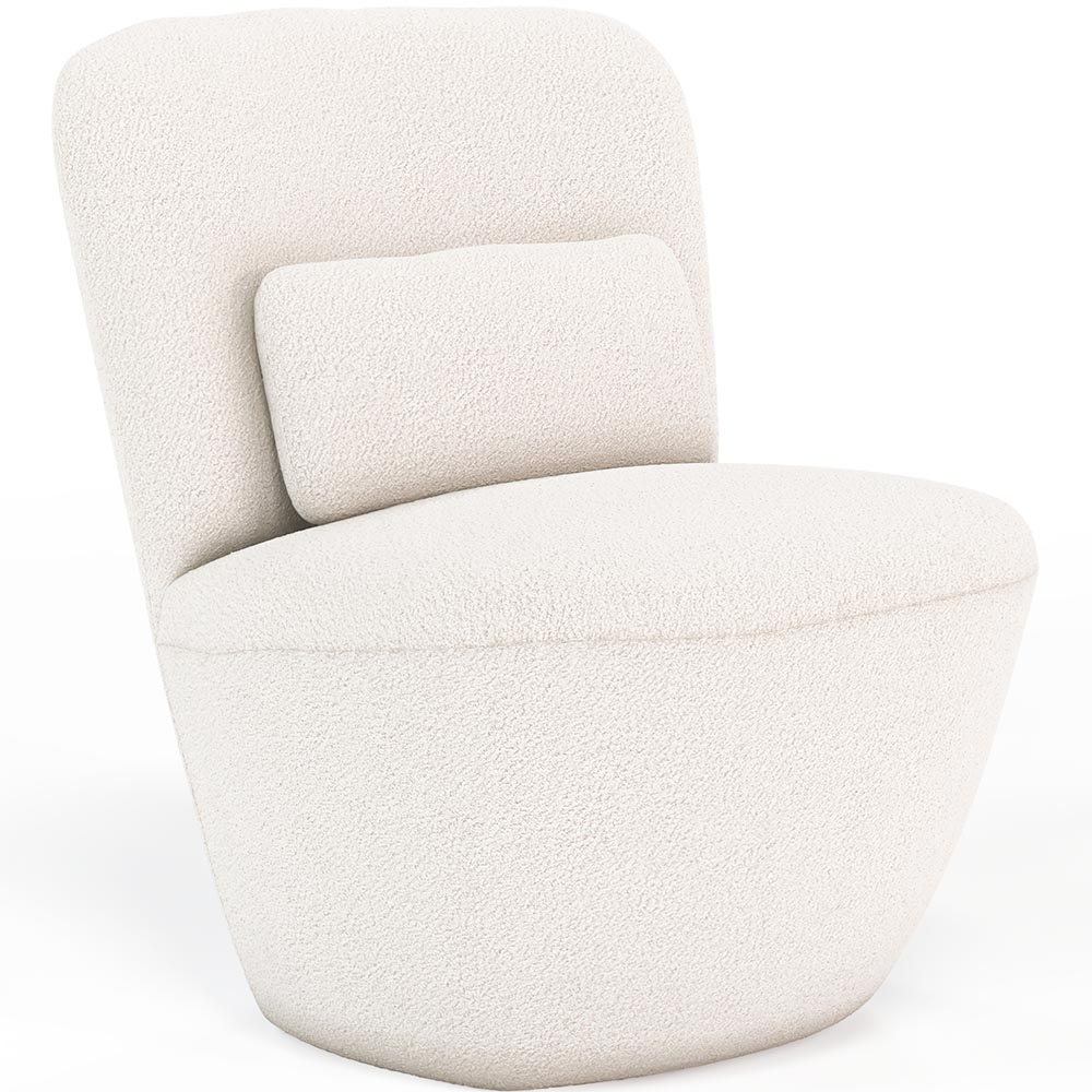  Buy White boucle ​armchair - upholstered - Caroline White 60071 - in the EU