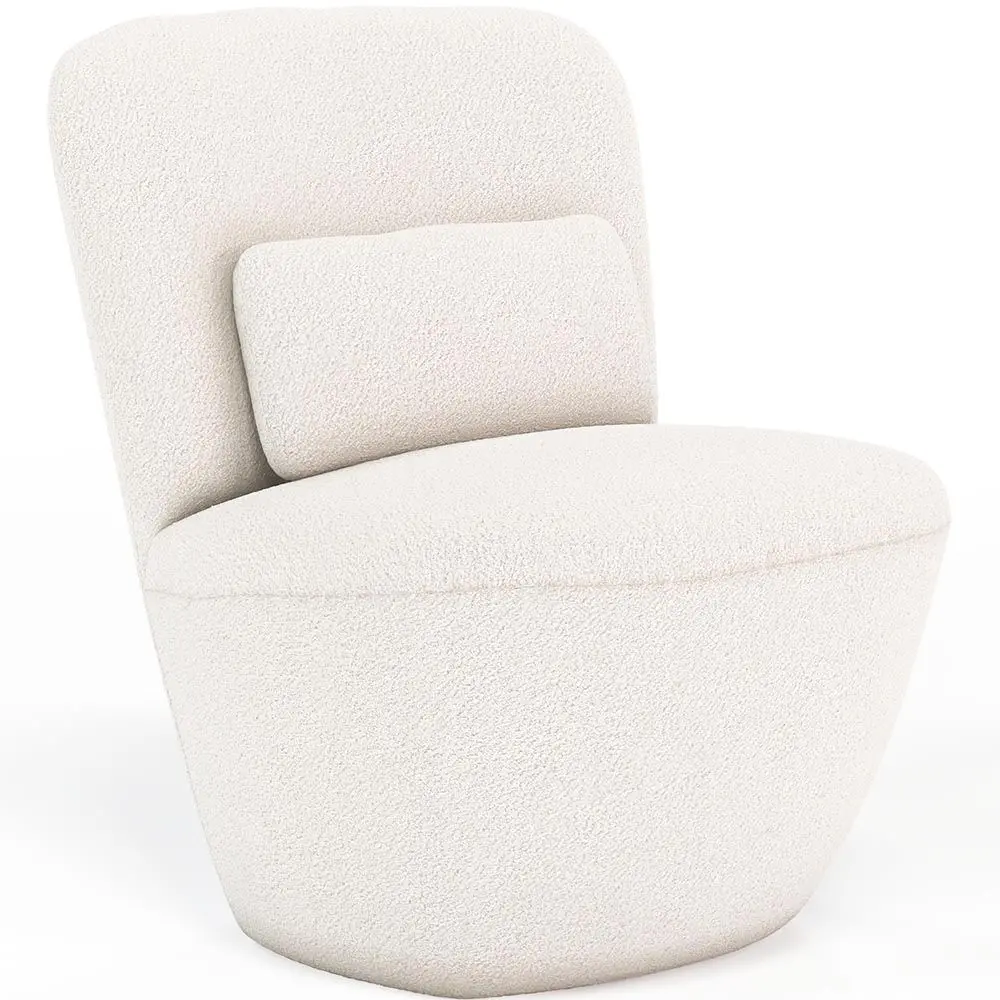  Buy White boucle ​armchair - upholstered - Caroline White 60071 - in the EU