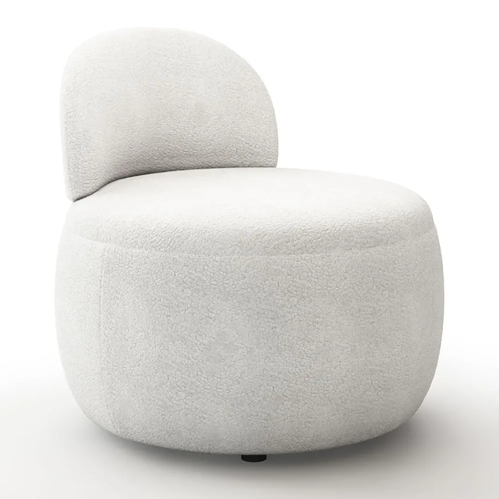  Buy White boucle ​armchair - upholstered - Piera White 60073 - in the EU