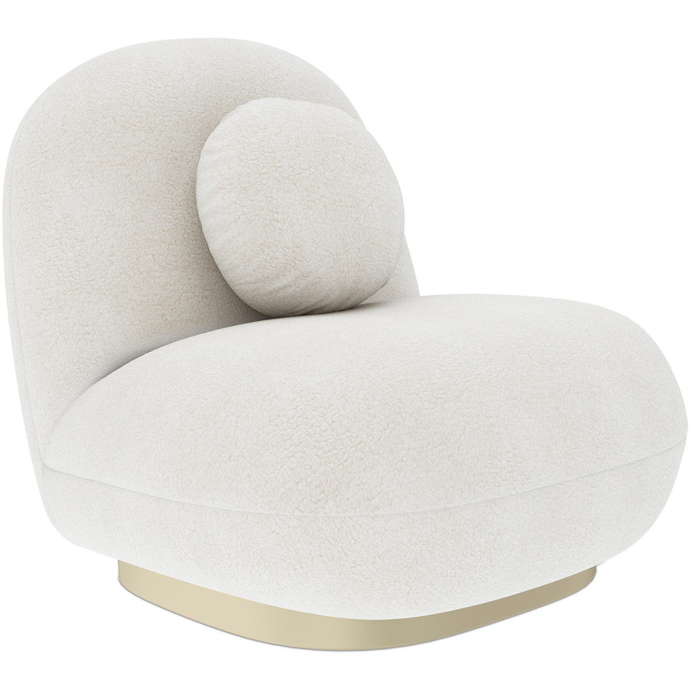  Buy Bouclé fabric upholstered armchair - Nuiba White 60078 - in the EU