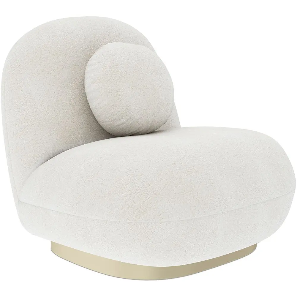  Buy Bouclé fabric upholstered armchair - Nuiba White 60078 - in the EU