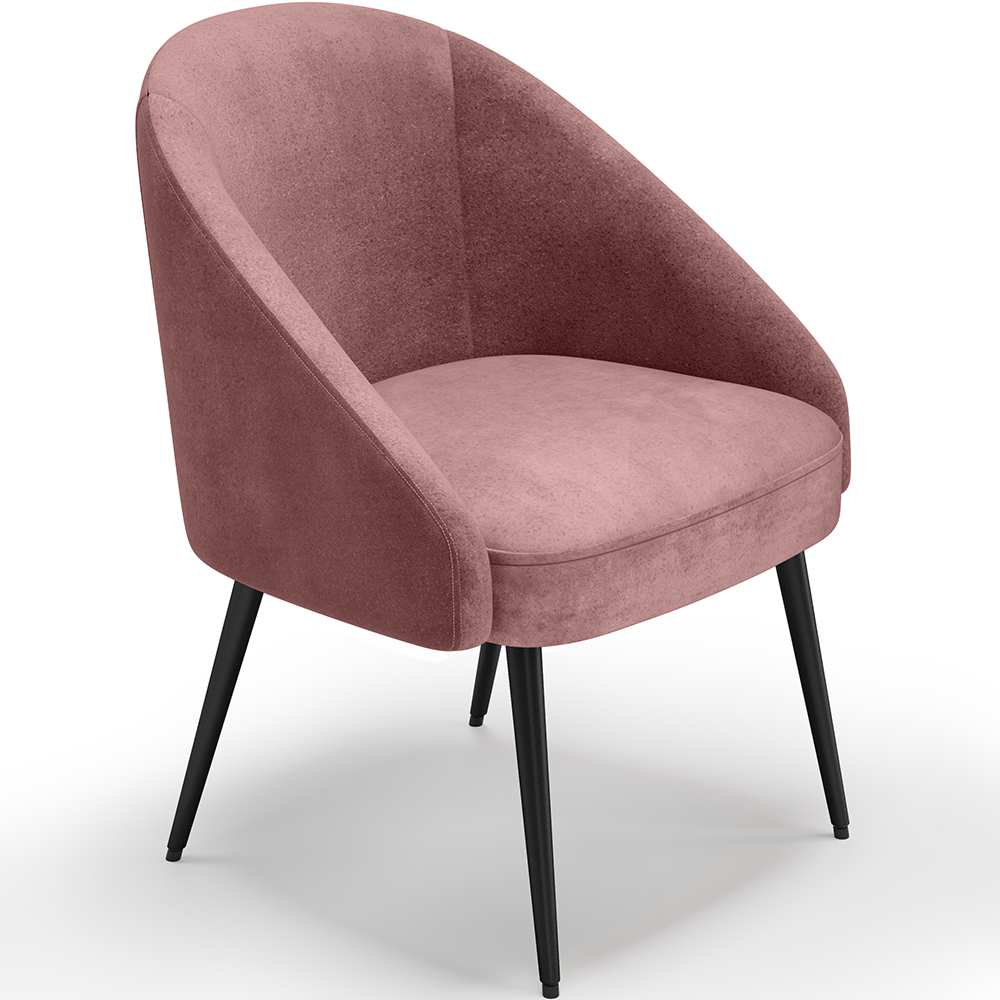  Buy Dining Chair Upholstered Velvet - Cenai Pink 60076 - in the EU