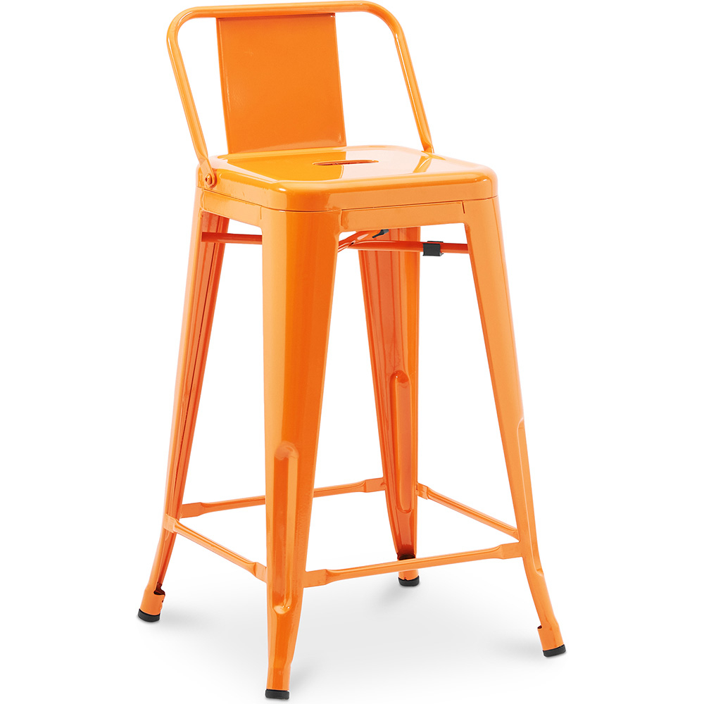  Buy Bar Stool with Backrest - Industrial Design - 60cm - New Edition - Metalix Orange 60126 - in the EU