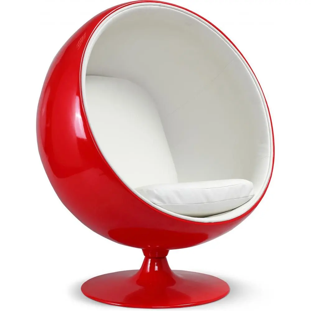  Buy Red Ballon Chair - Faux Leather White 19541 - in the EU