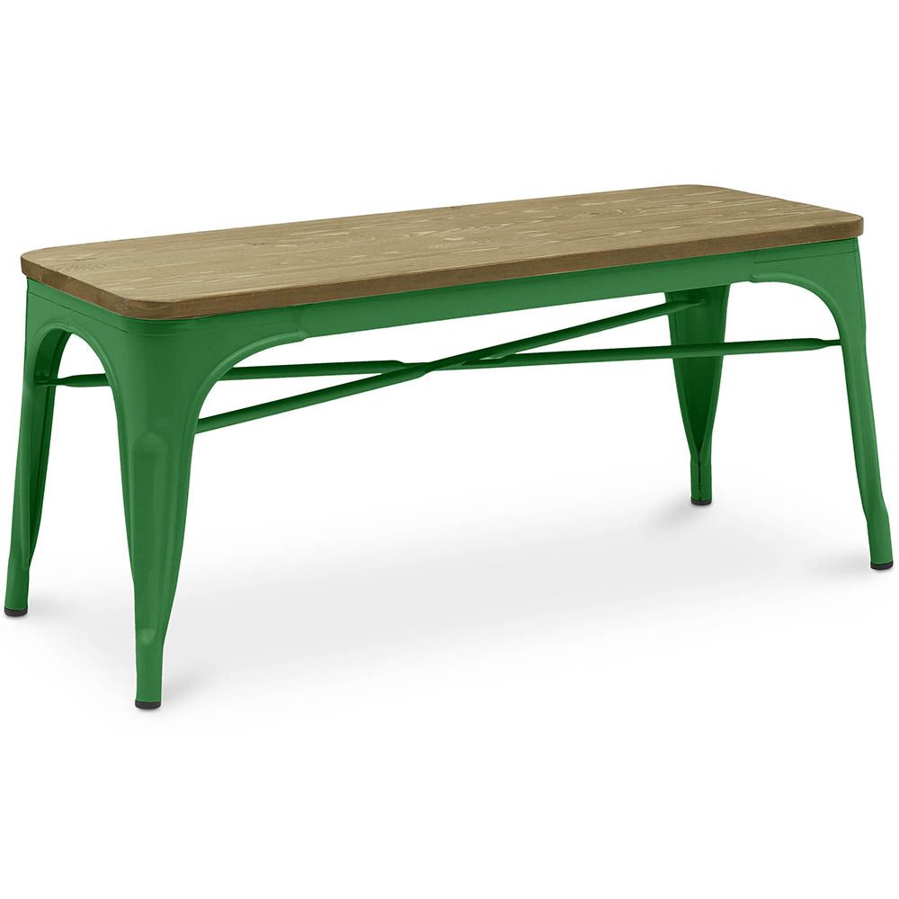  Buy Bench Bistrot Metalix Industrial Metal and Light Wood - New Edition Green 60131 - in the EU