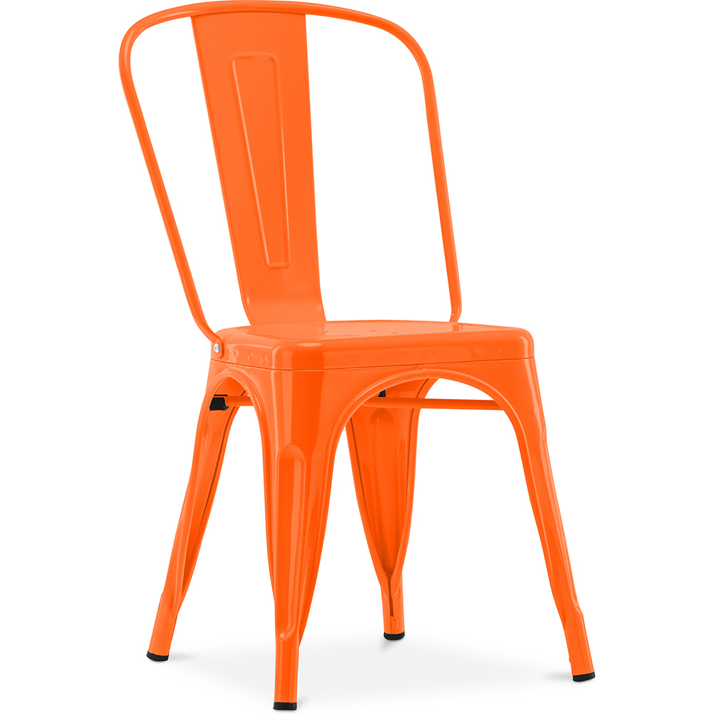  Buy Dining chair Bistrot Metalix industrial Metal - New Edition Orange 60136 - in the EU