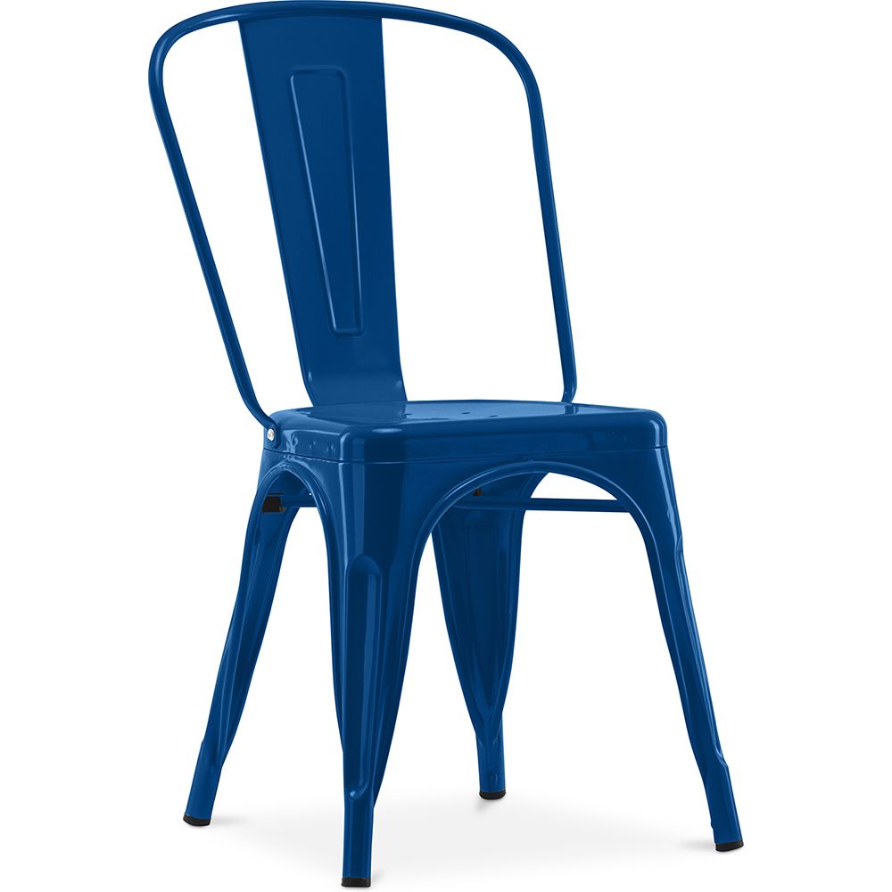  Buy Dining chair Bistrot Metalix industrial Metal - New Edition Dark blue 60136 - in the EU