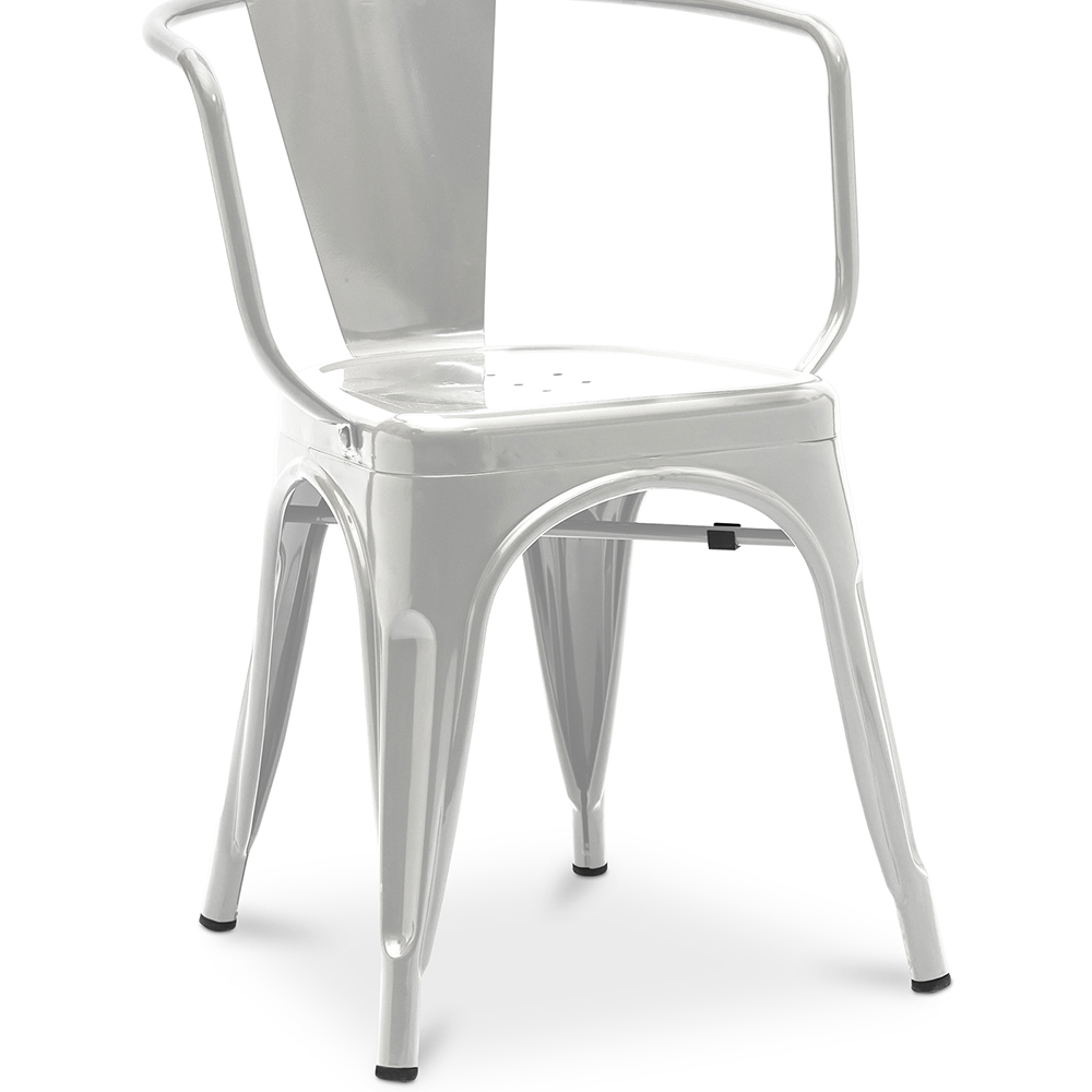 Buy Dining Chair with armrest Bistrot Metalix industrial Metal - New Edition Steel 60140 - in the EU