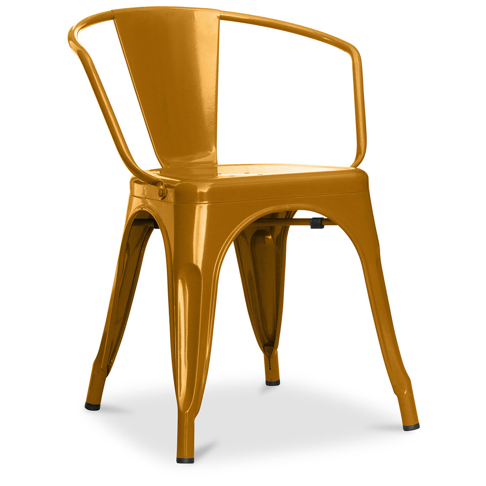  Buy Dining Chair with armrest Bistrot Metalix industrial Metal - New Edition Gold 60140 - in the EU