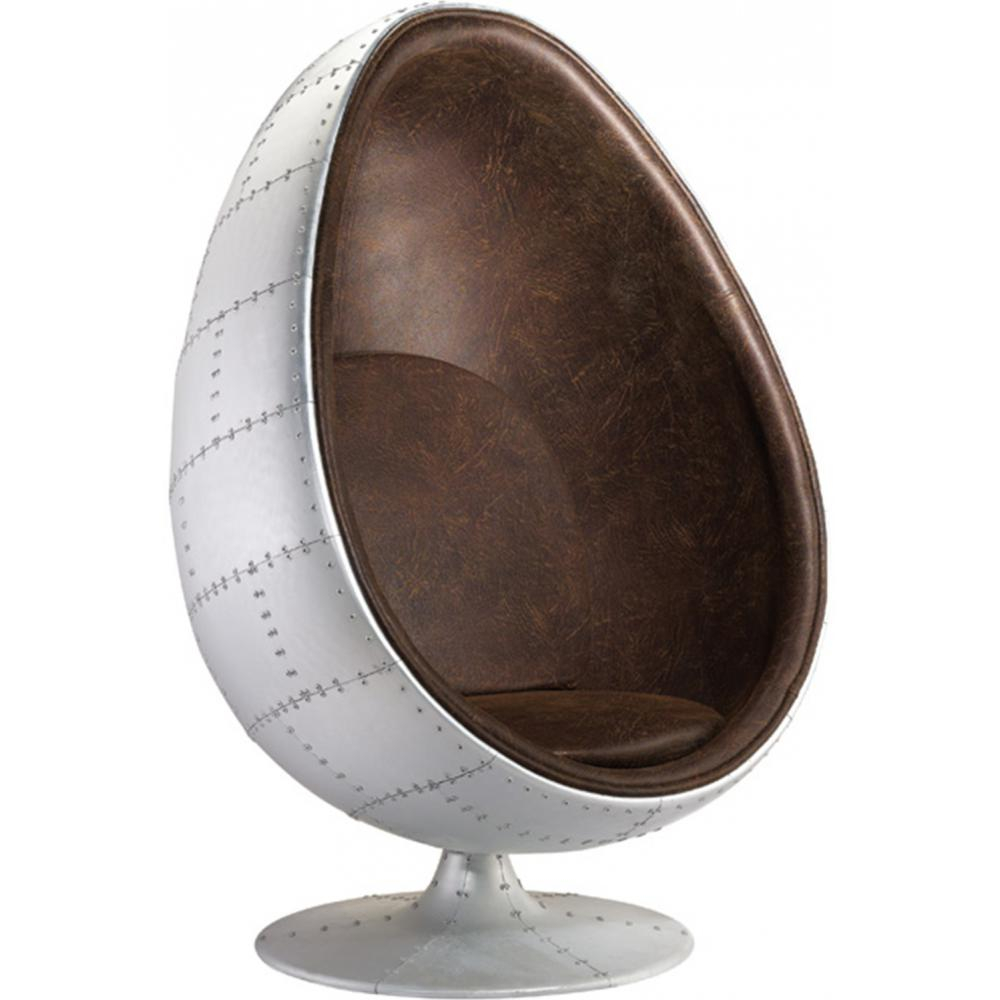  Buy Ele Chair Style Aviator Armchair - Microfiber - Aged Leather Effect Brown 25624 - in the EU
