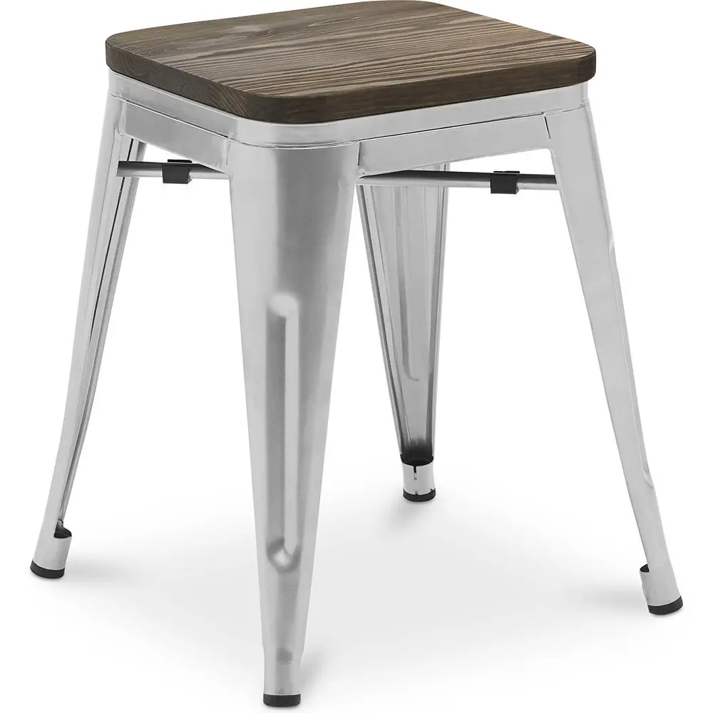  Buy Industrial Design Bar Stool - Wood & Steel - 45cm - New Edition - Metalix Steel 60145 - in the EU
