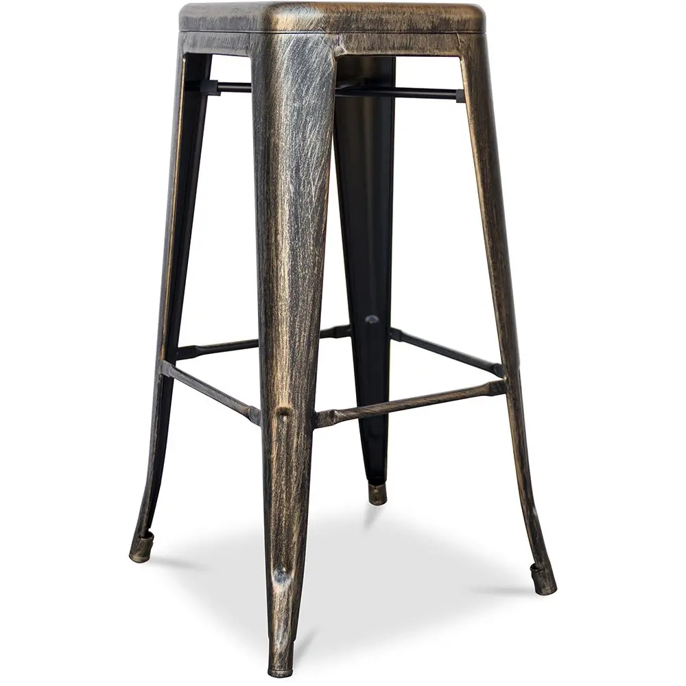  Buy Bar Stool – Industrial Style – Steel – 76 cm – Metalix Metallic bronze 60148 - in the EU