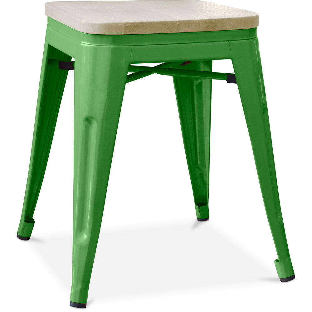 Buy Stool Bistrot Metalix Industrial Metal and Light Wood - 45 cm - New Edition Green 60153 - in the EU