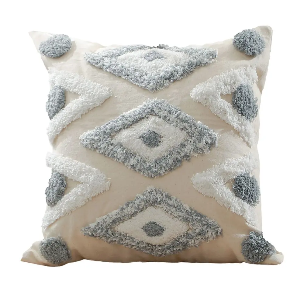  Buy Square Cotton Cushion Boho Bali Style (45x45 cm) cover + filling - Trey Grey 60156 - in the EU