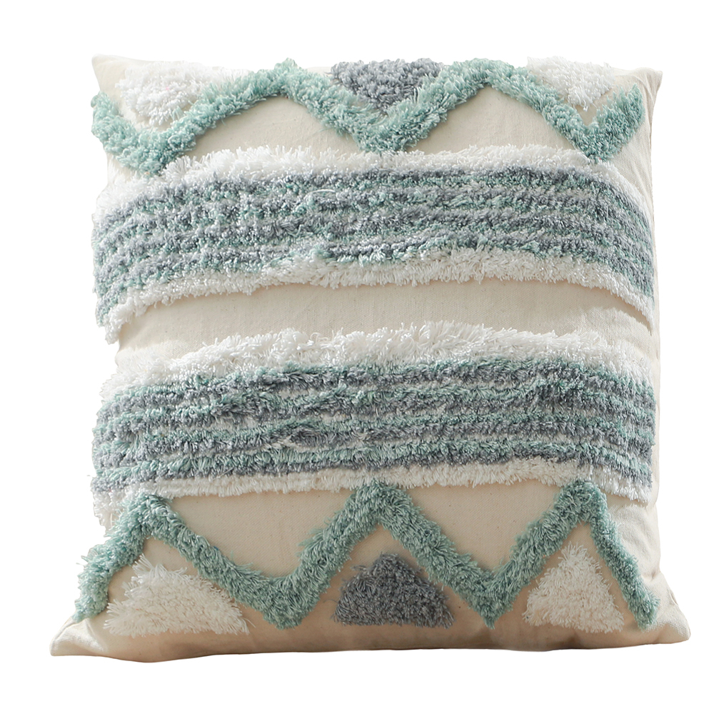  Buy Square Cotton Cushion Boho Bali Style (45x45 cm) cover + filling - Dulary Blue 60157 - in the EU