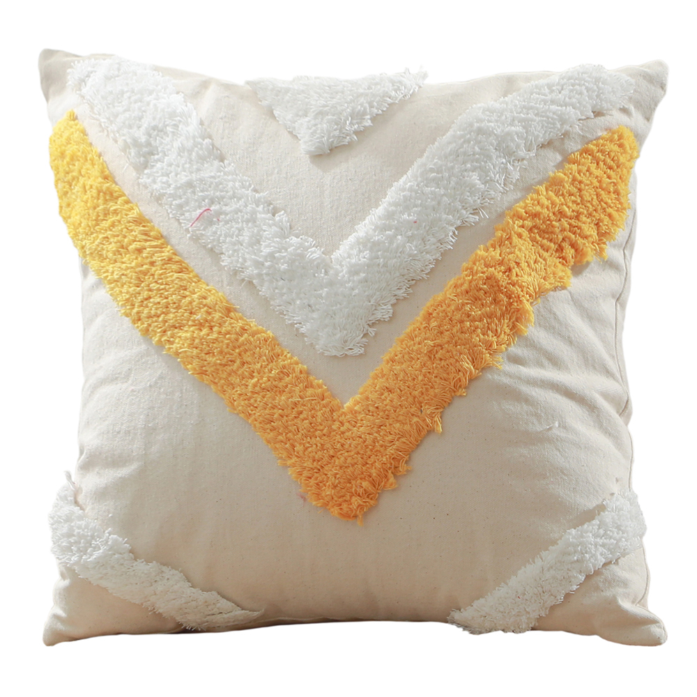  Buy Square Cotton Cushion Boho Bali Style (45x45 cm) cover + filling - Indra Yellow 60158 - in the EU