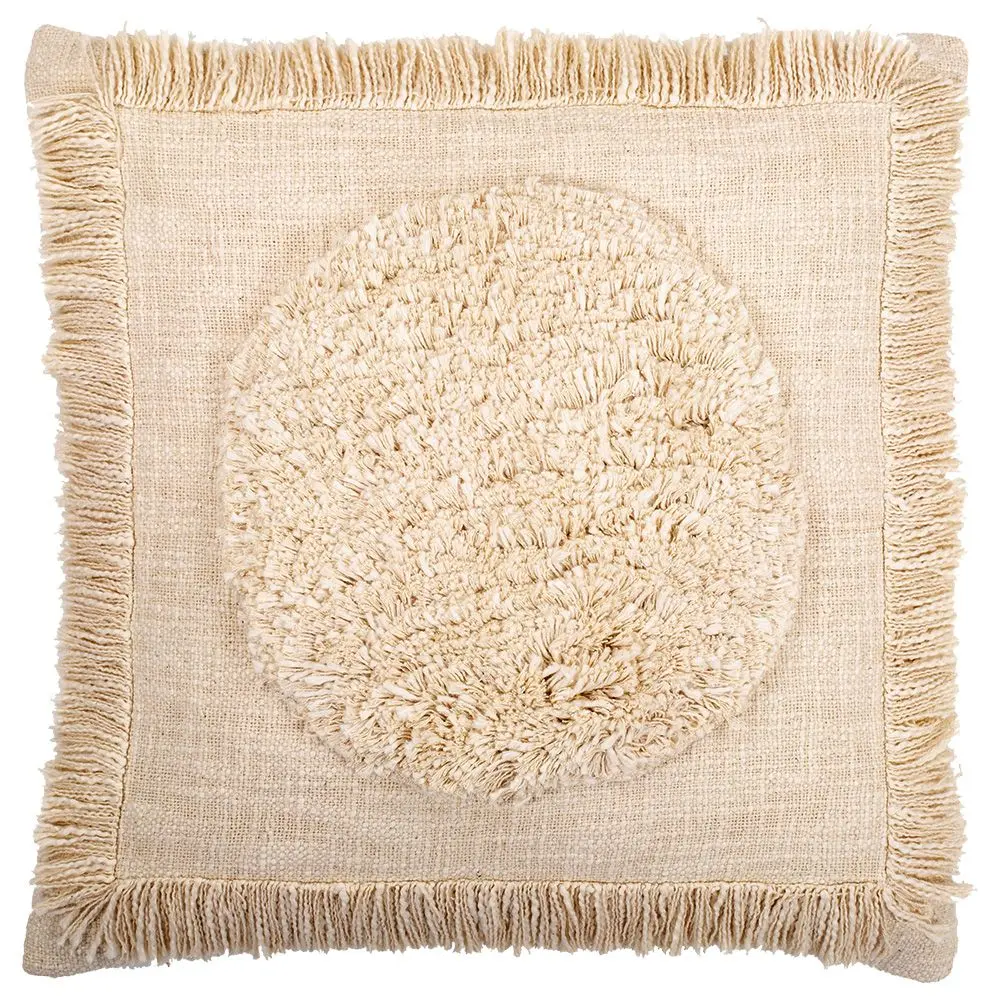  Buy Square Cotton Cushion in Boho Bali Style cover + filling - Endora White 60177 - in the EU