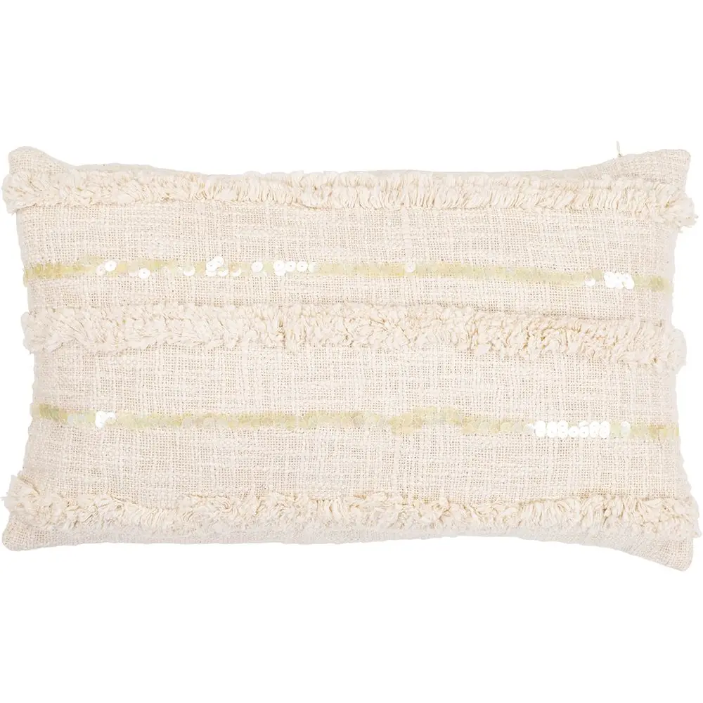  Buy Rectangular Cushion in Boho Bali Style, Cotton cover + filling - Celestia White 60178 - in the EU