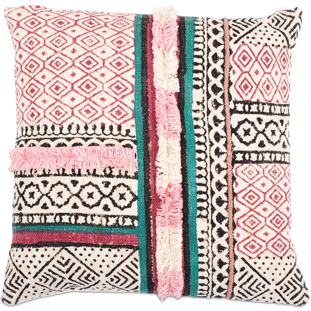  Buy Square Cotton Cushion in Boho Bali Style cover + filling - Blair Multicolour 60179 - in the EU