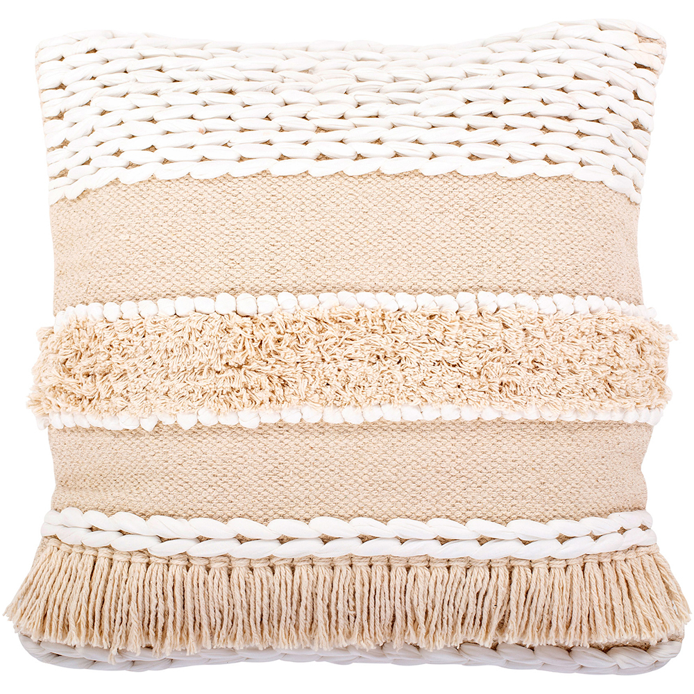  Buy Square Cotton Cushion in Boho Bali Style cover + filling - Hera White 60183 - in the EU