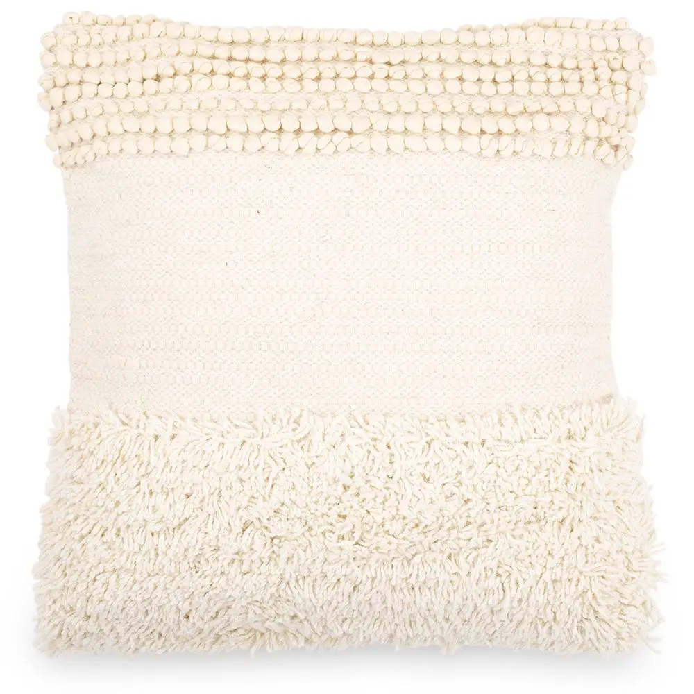  Buy Square Cushion in Boho Bali Style, Cotton & Wool cover + filling - Margaret White 60188 - in the EU