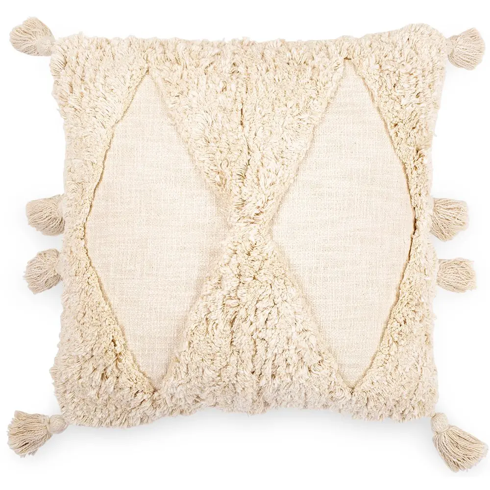 Buy Square Cotton Cushion in Boho Bali Style cover + filling - Laily White 60216 - in the EU