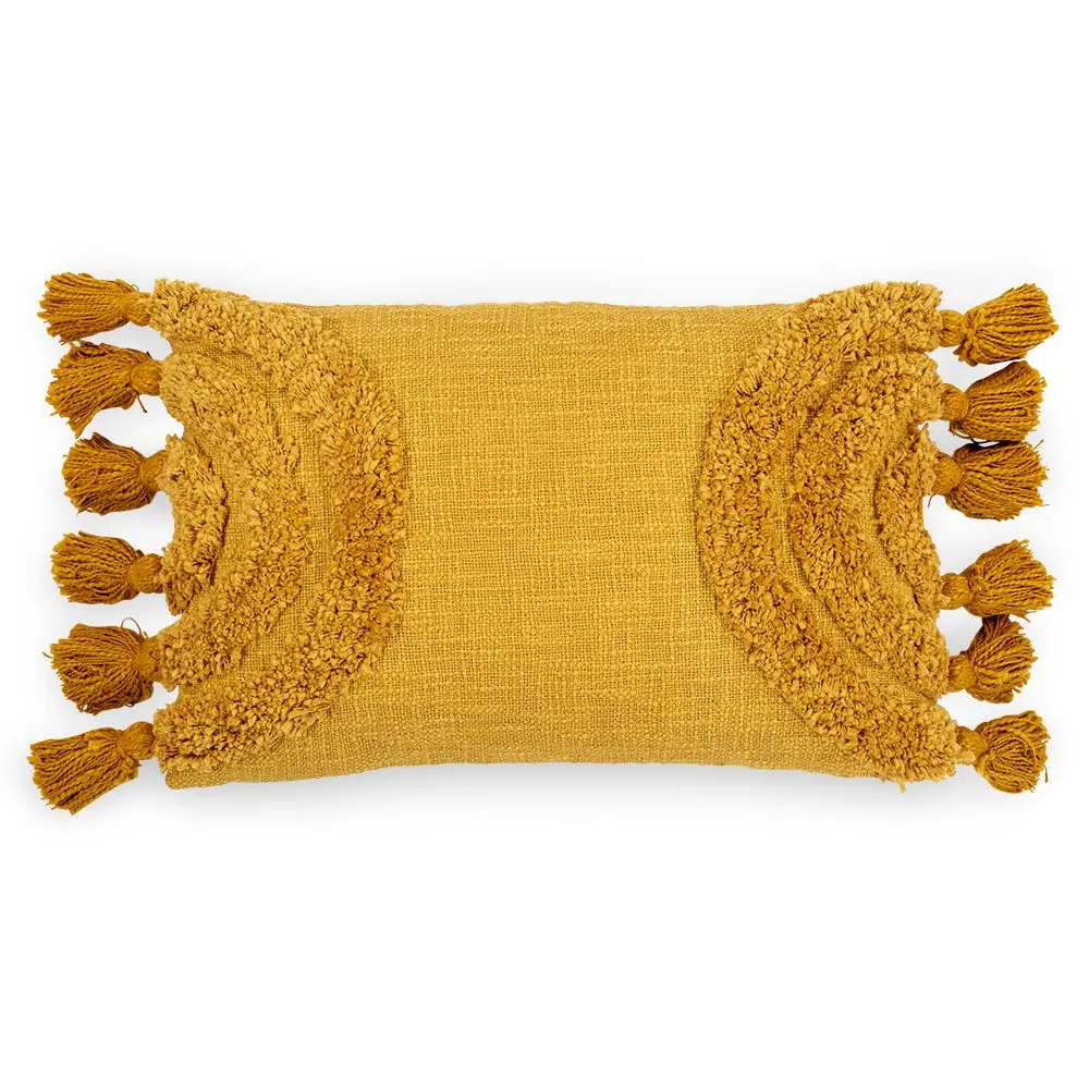  Buy Rectangular Cushion in Boho Bali Style, Cotton cover + filling - Dolly Yellow 60218 - in the EU