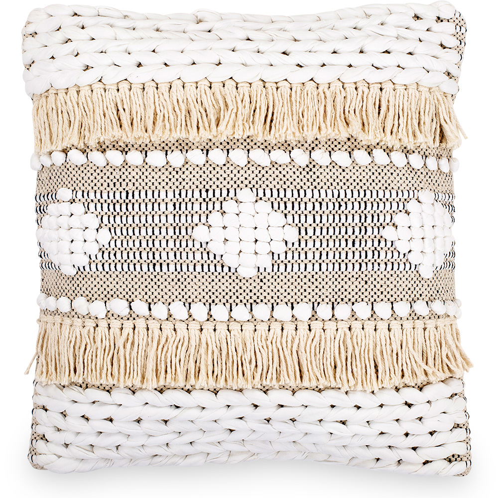  Buy Square Cotton Cushion in Boho Bali Style cover + filling - Estelle Multicolour 60227 - in the EU