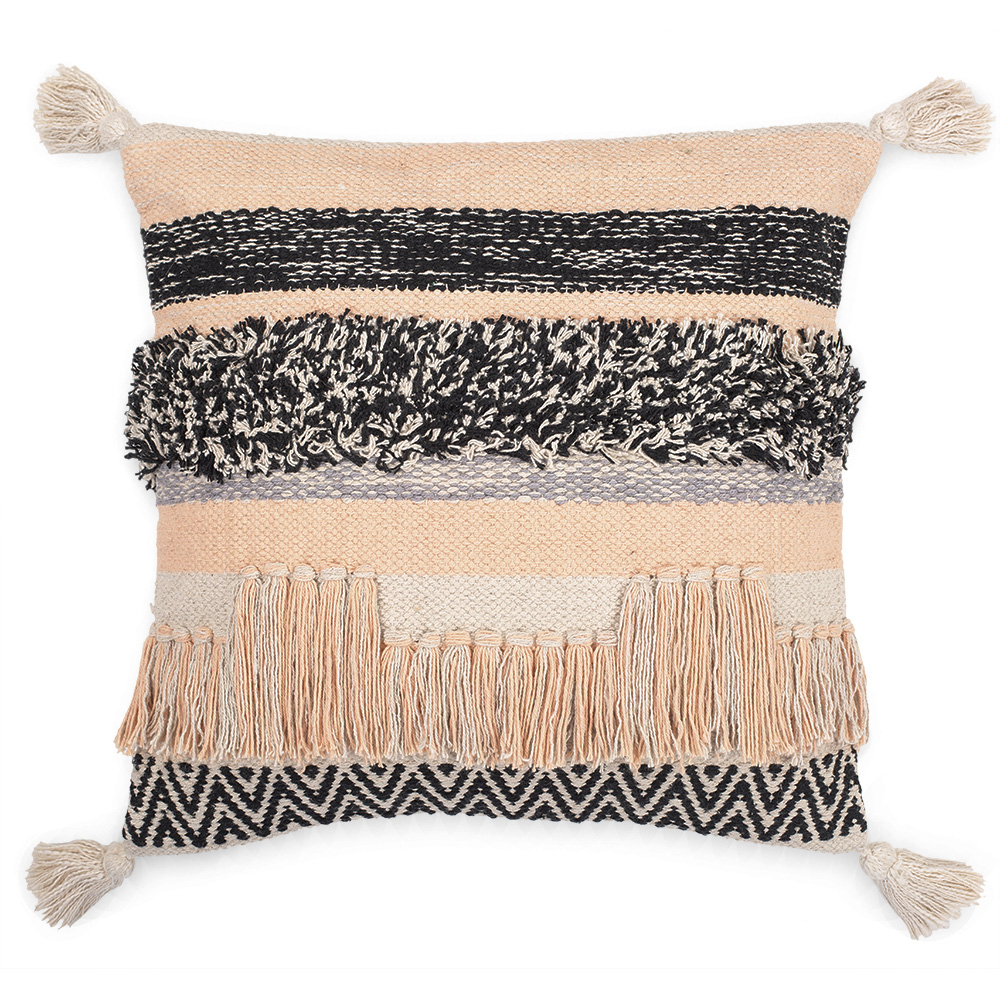  Buy Square Cotton Cushion in Boho Bali Style cover + filling - Ava Multicolour 60228 - in the EU