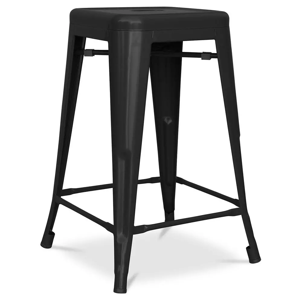  Buy Bistrot Metalix Stool Matte Metal - 60cm - New edition Black 60324 - in the EU