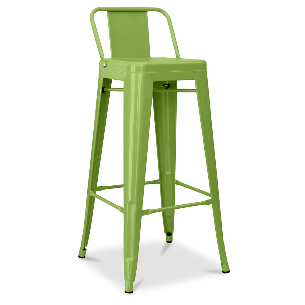  Buy Bar Stool with Backrest - Industrial Design - 76cm - New Edition - Metalix Light green 60325 - in the EU