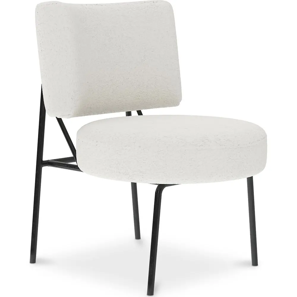  Buy White boucle upholstered dining chair - Hebay White 60337 - in the EU