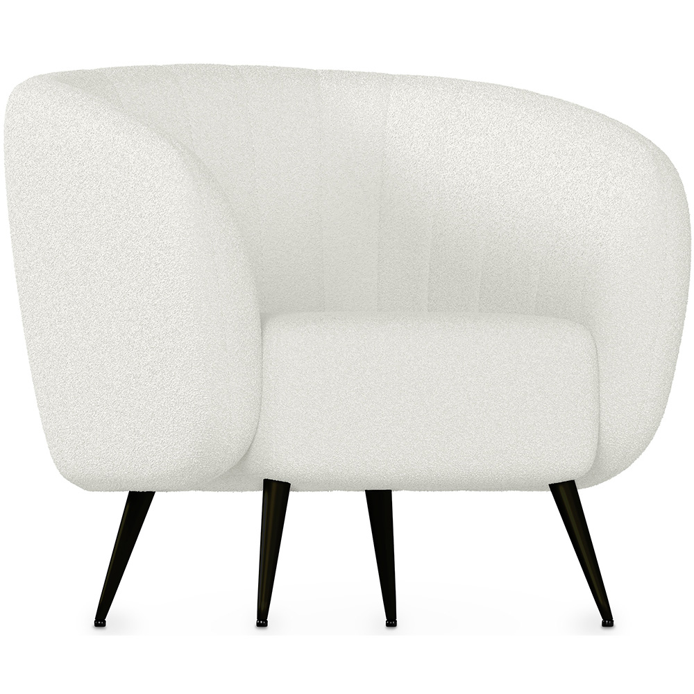  Buy White boucle upholstered armchair - Oysa White 60338 - in the EU