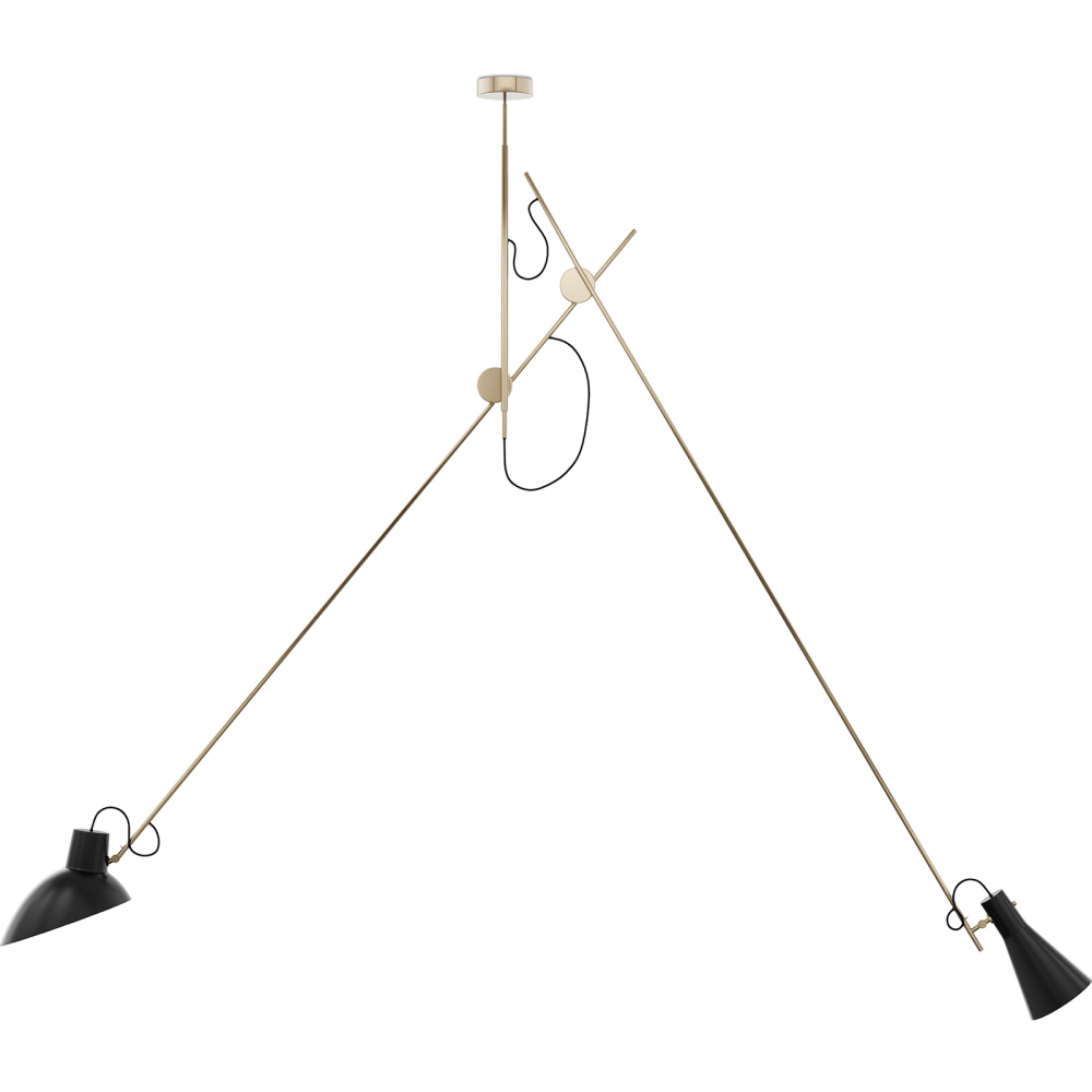  Buy Pendant lamp with 2 adjustable arms in modern style - Lemi Gold 60388 - in the EU