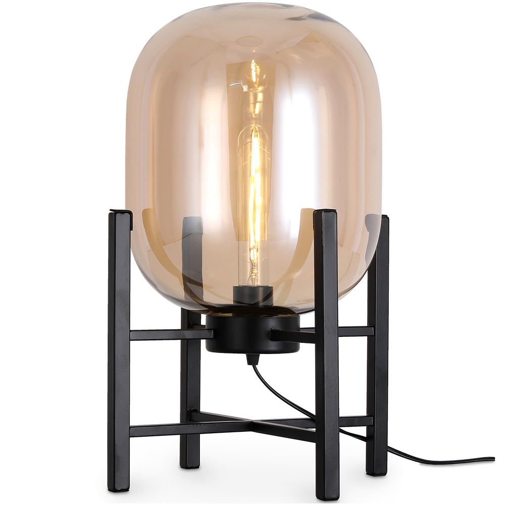  Buy Table lamp in modern design, metal and glass - Crada Amber 60396 - in the EU