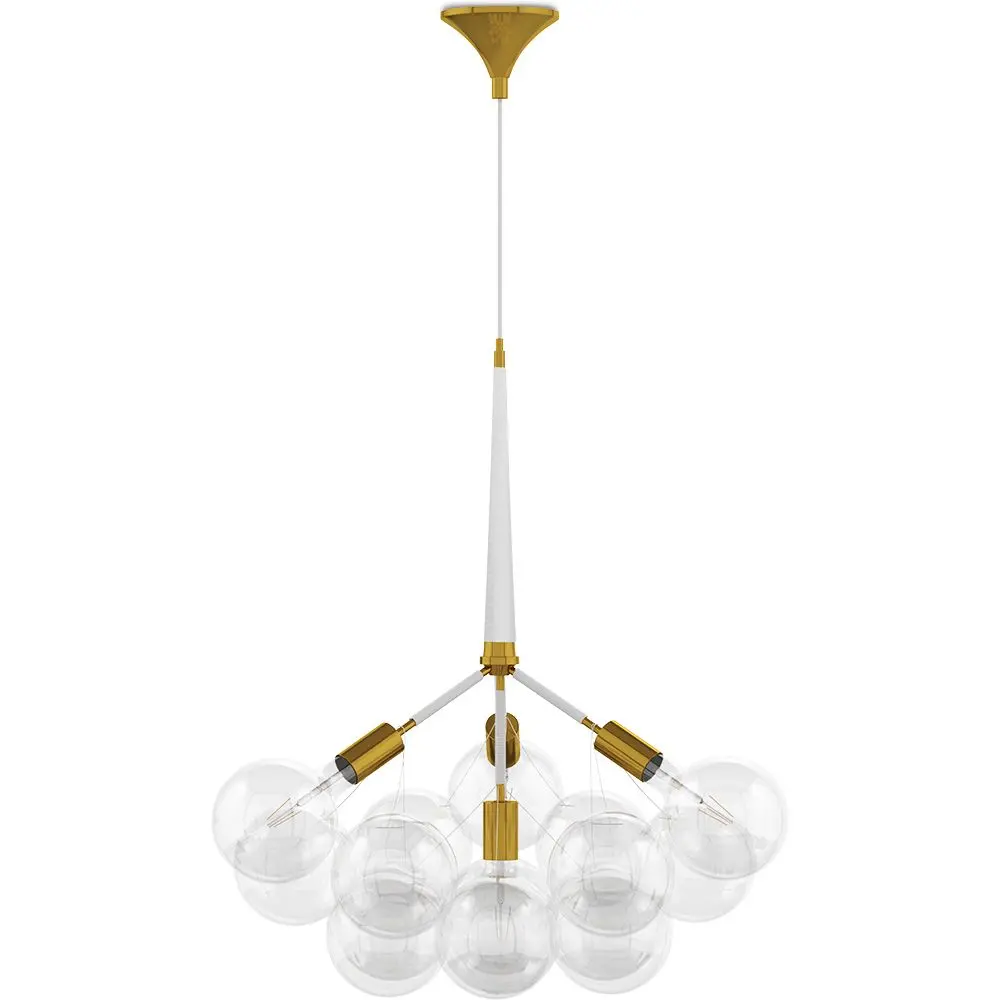  Buy Glass Ball Ceiling Lamp - Design Pendant Lamp - 12 Globes - Plaus White 60404 - in the EU
