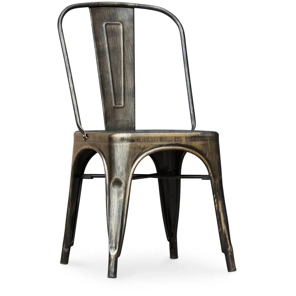  Buy Dining chair Bistrot Metalix Industrial Square Metal - New Edition Metallic bronze 32871 - in the EU