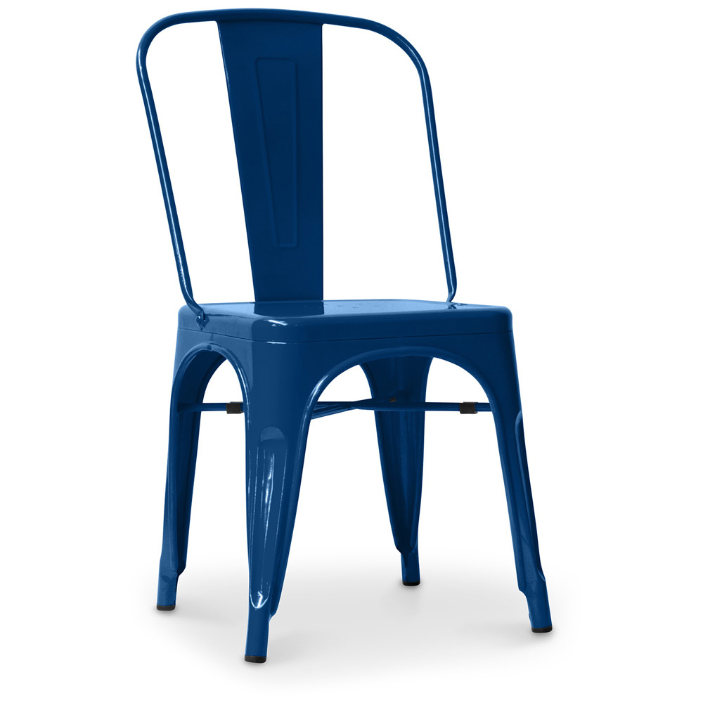  Buy Dining chair Bistrot Metalix Industrial Square Metal - New Edition Dark blue 32871 - in the EU