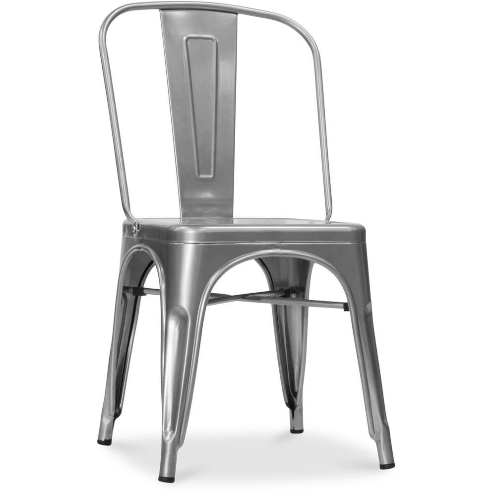  Buy Dining chair Bistrot Metalix Industrial Square Metal - New Edition Silver 32871 - in the EU