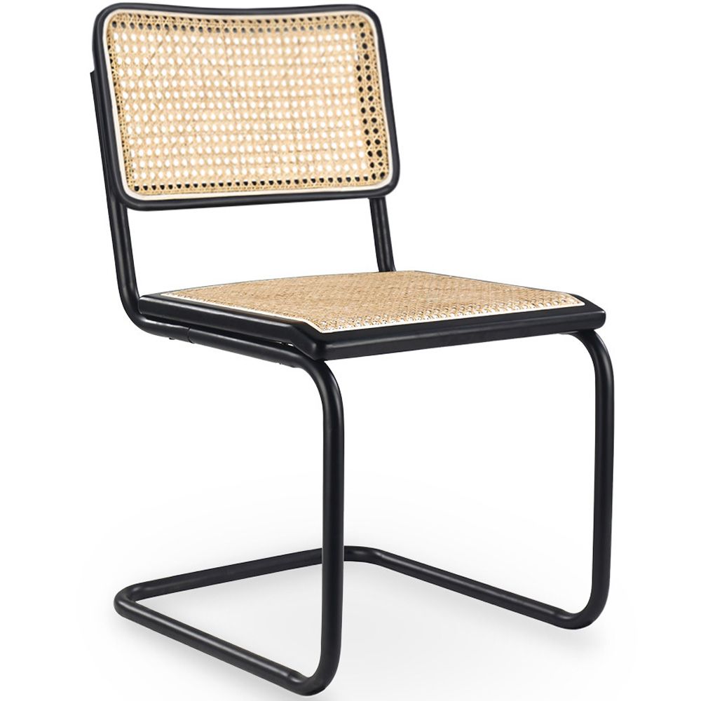  Buy Dining Chair, Natural Rattan And Black Wood - Lona Black 60451 - in the EU